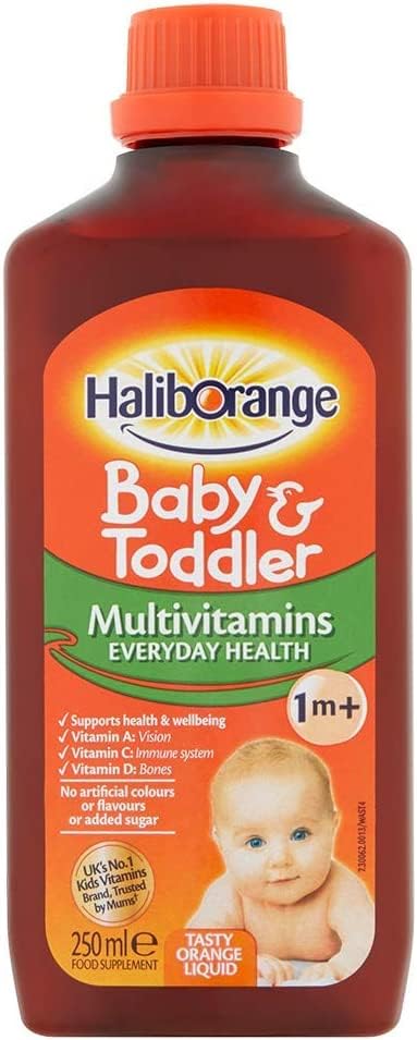 Haliborange Baby and Toddler Multivitamin Liquid 250ml packaging