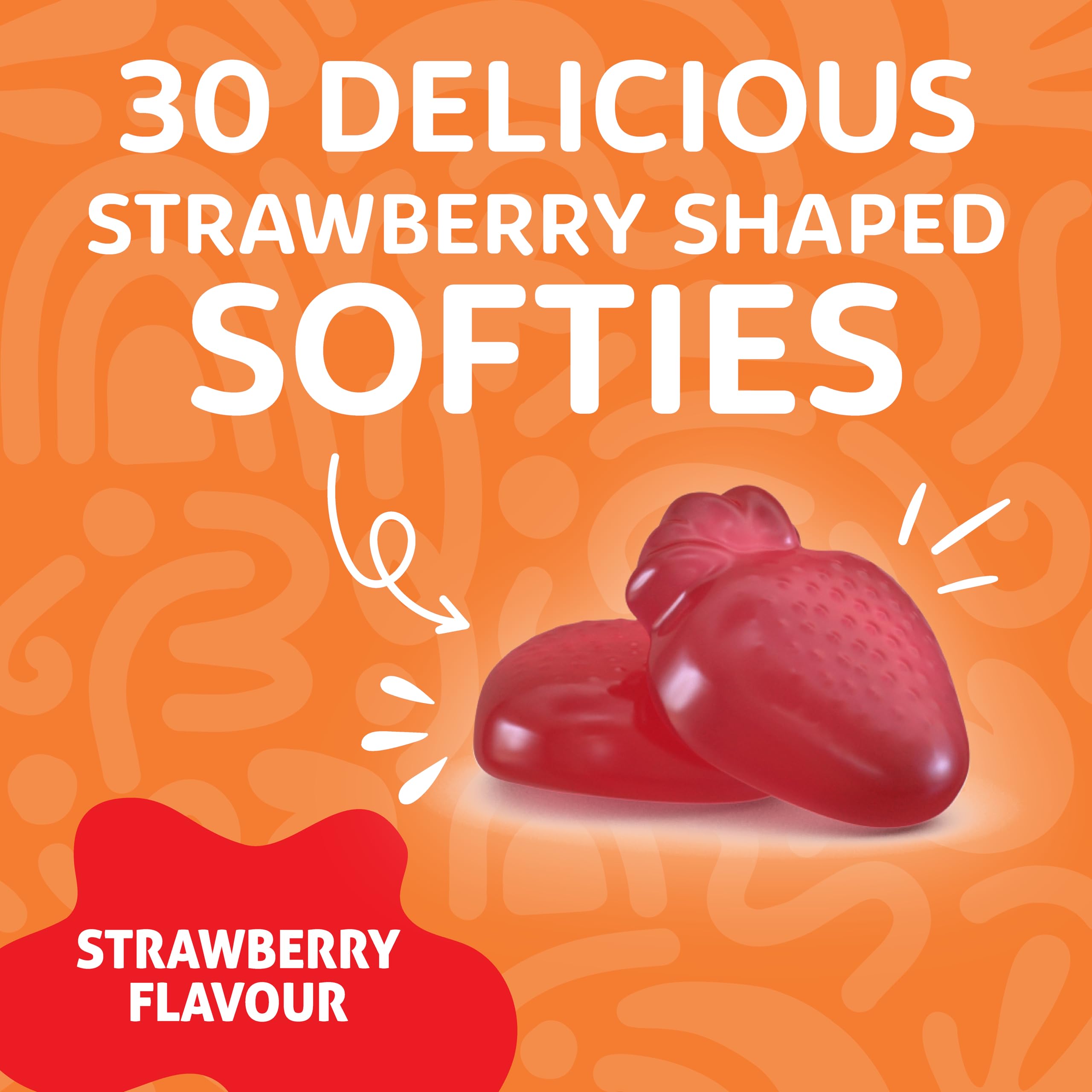 Haliborange Multivitamin Softies Strawberry close-up of softies