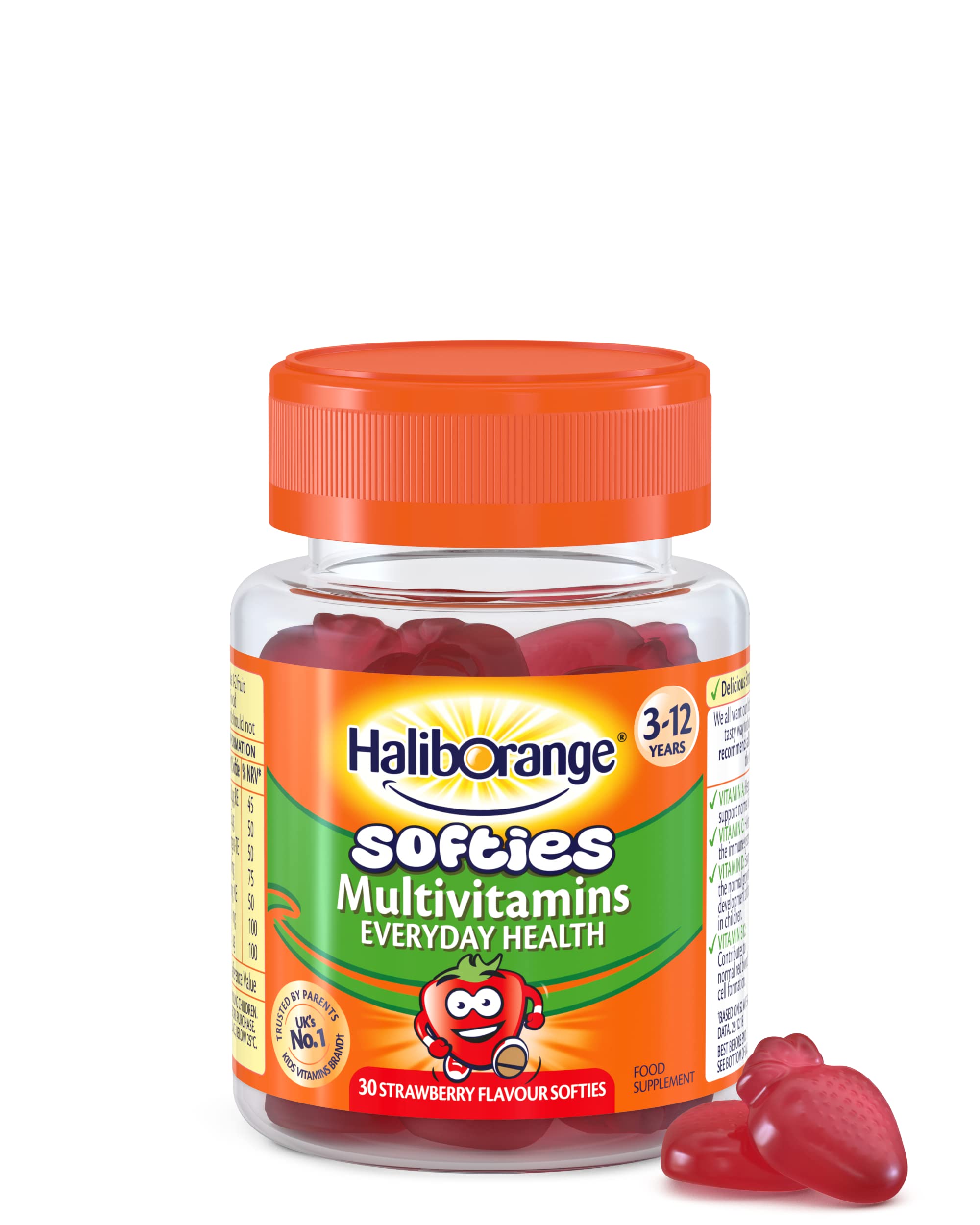 Haliborange Multivitamin Softies Strawberry front view