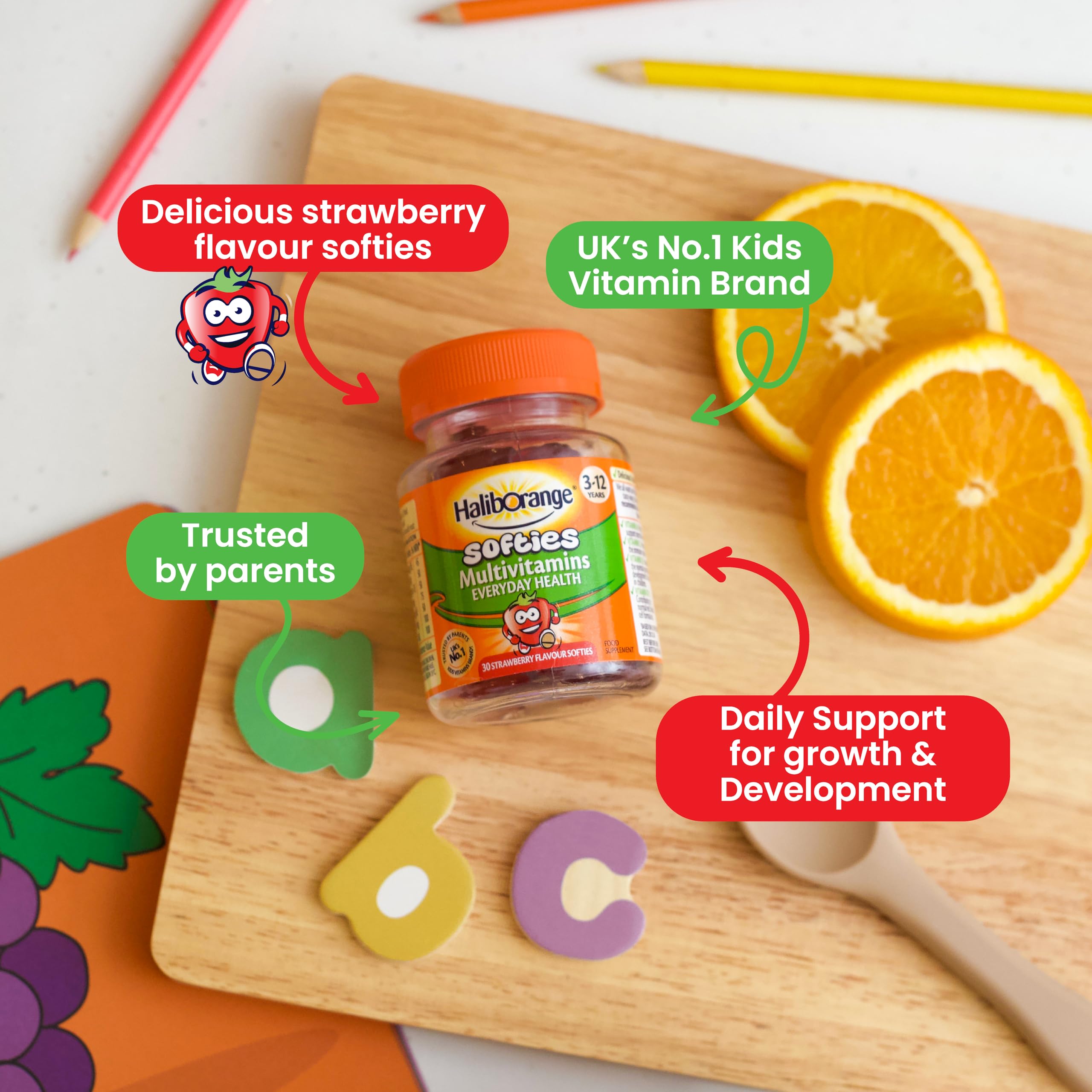 Haliborange Multivitamin Softies Strawberry nutritional information