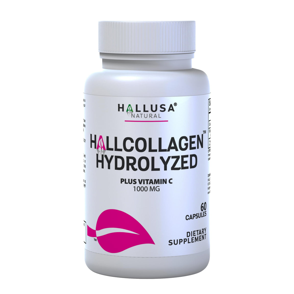 Hallusa Natural Collagen Supplement front view with packaging