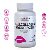 Hallusa Natural Collagen Supplement showing capsule size