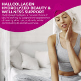 Hallusa Natural Collagen Supplement with Vitamin C label