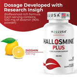 Hallusa Natural Diosmin 500mg Capsules in a lifestyle setting