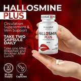 Hallusa Natural Diosmin 500mg Capsules package dimensions and weight