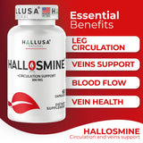 Hallusa Natural Diosmin Circulation 300mg capsules packaging