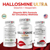 Hallusa Natural Diosmin & Hesperidin Capsules bottle with label