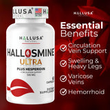Hallusa Natural Diosmin & Hesperidin Capsules opened bottle