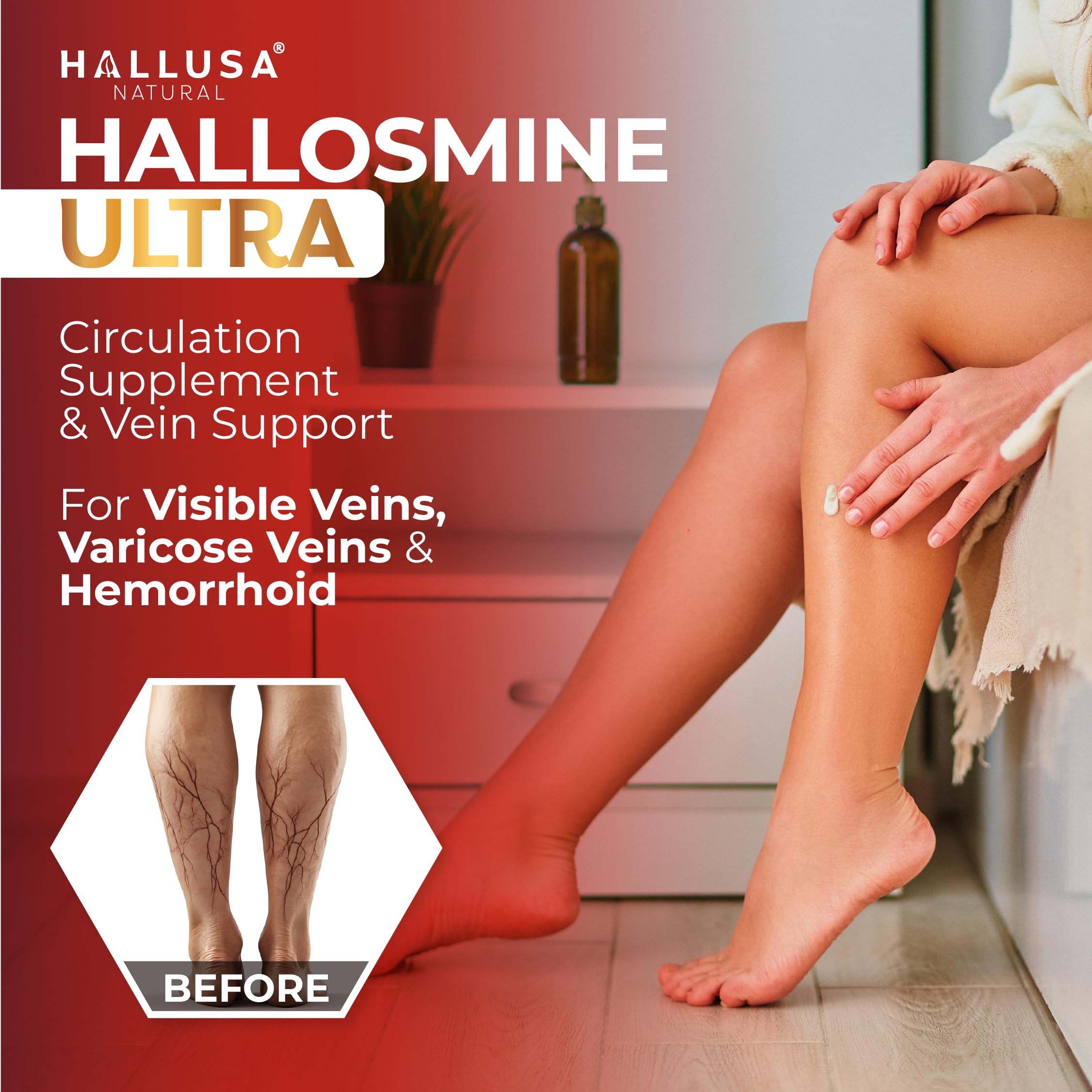 Hallusa Natural Diosmin & Hesperidin Capsules side view
