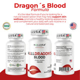 Hallusa Natural Dragon’s Blood 1000mg Capsules bottle with label