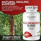 Hallusa Natural Dragon’s Blood 1000mg Capsules in hand