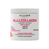 Hallusa Natural Multi Collagen Peptides Powder front view with packaging
