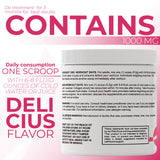 Hallusa Natural Multi Collagen Peptides Powder in a bowl with a scoop