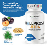 Hallusa Natural Saw Palmetto 810mg supplement back view