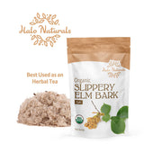 Halo Naturals Organic Slippery Elm Bark Cut 113g packaging details