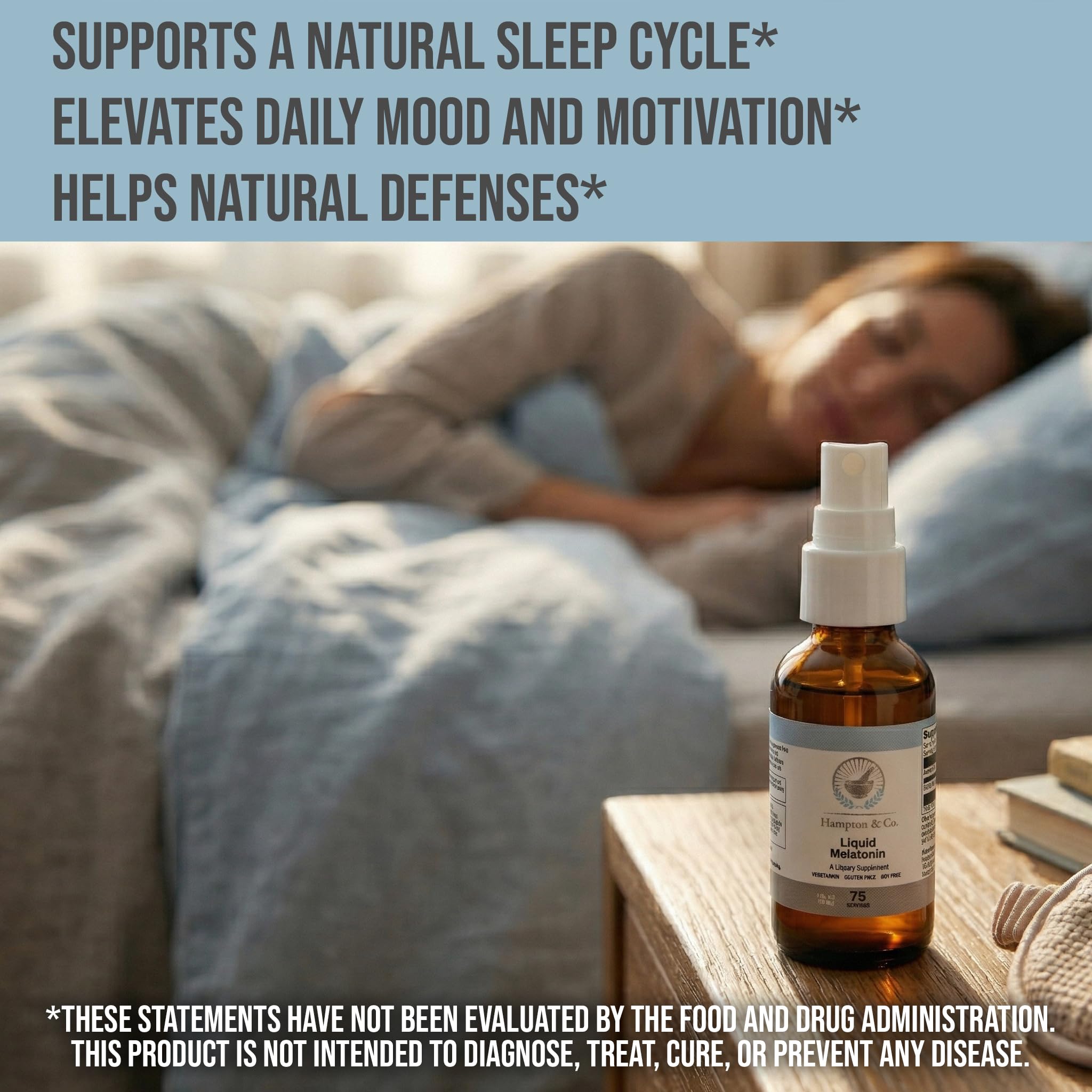 Hampton Distribution Melatonin Sleep Spray 3mg back view