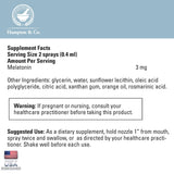 Hampton Distribution Melatonin Sleep Spray 3mg packaging details