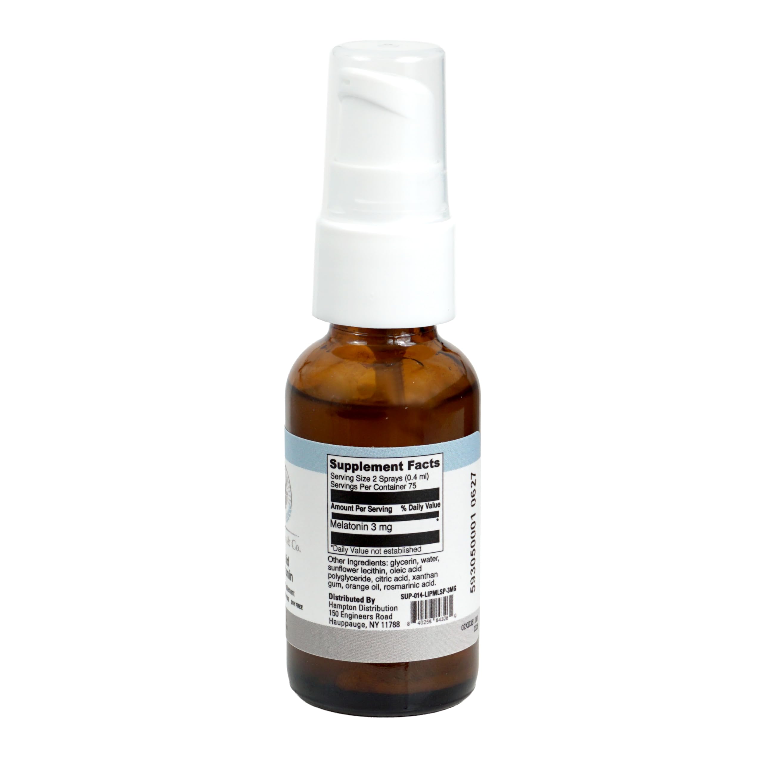 Hampton Distribution Melatonin Sleep Spray 3mg with measuring guide