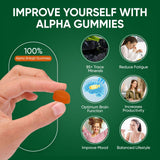 hanachi Alpha Shilajit Gummies 4000mg lifestyle scene with tea