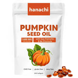 hanachi Pumpkin Seed Oil Capsules 200 softgels front view