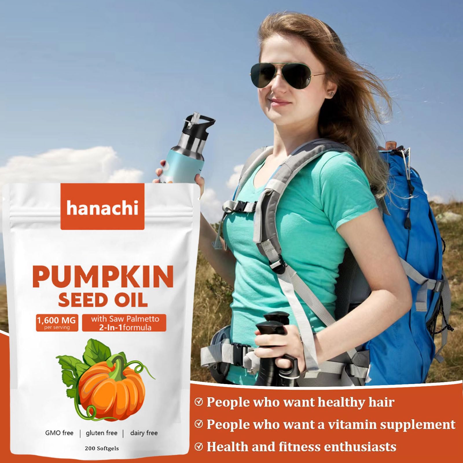 hanachi Pumpkin Seed Oil Capsules lifestyle scene