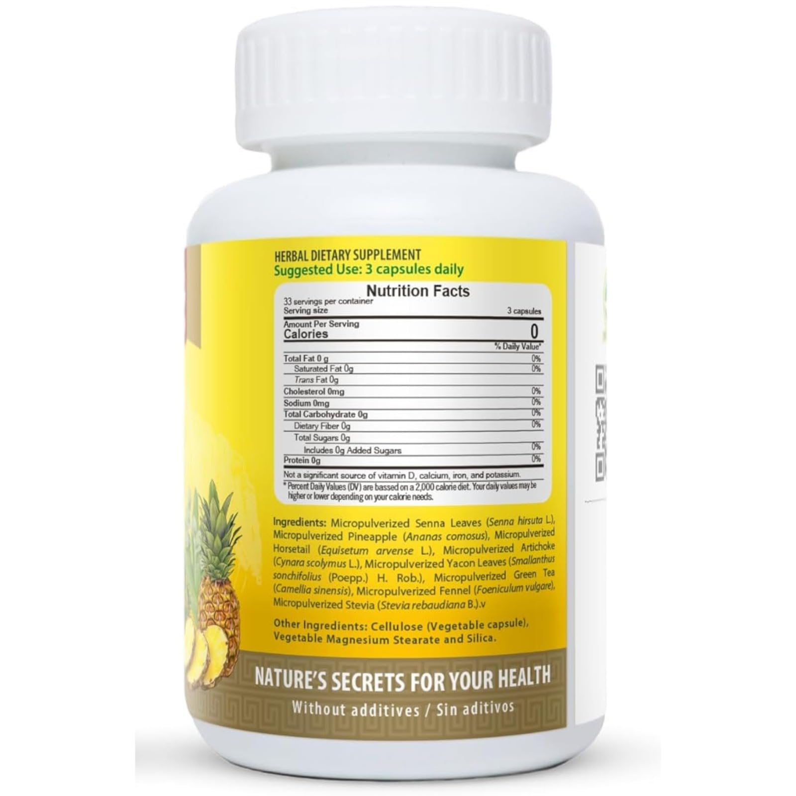 Hanan Piñalax Herbal Capsules side view