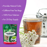 Hanan Valerian Root Loose Leaf Tea 60g loose leaf tea in a cup