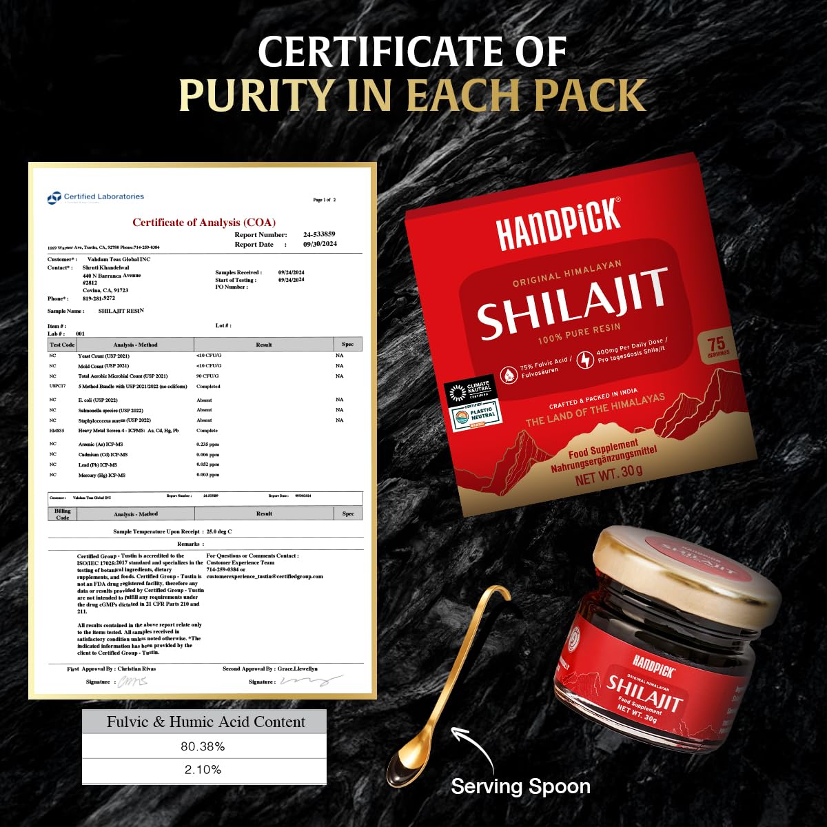 HANDPICK Himalayan Shilajit Resin 30g container side view