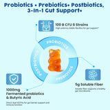 Hanliste Probiotic Gummies 19 in 1 displayed with a measuring spoon