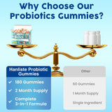 Hanliste Probiotic Gummies 19 in 1 orange flavour gummies