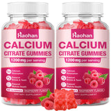 Haohan Calcium Citrate Gummies 1200mg Raspberry flavour front view