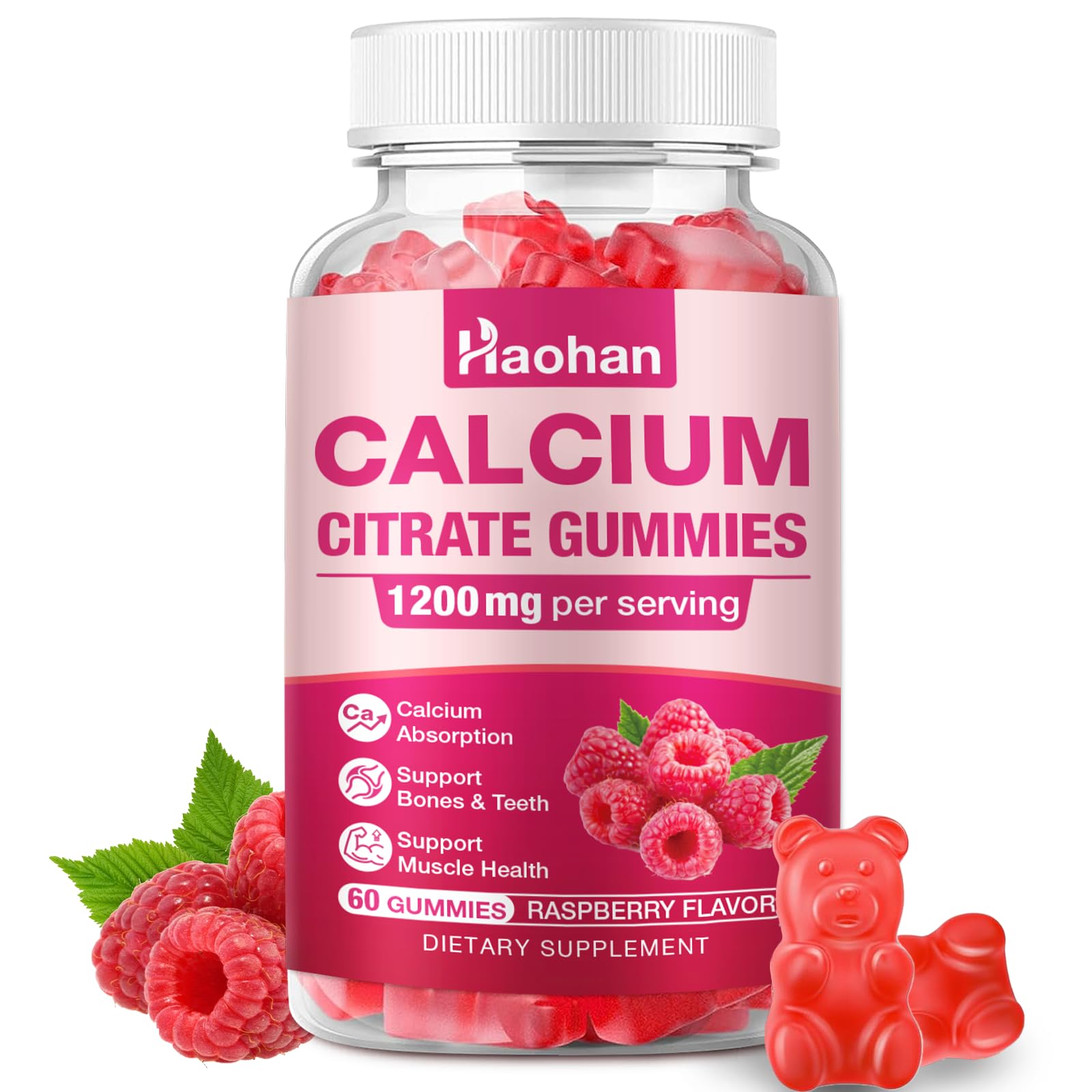 Haohan Calcium Citrate Gummies bottle front view