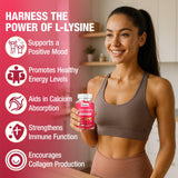 Haohan L-Lysine Gummies 1200mg side view with packaging