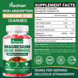 Haohan Magnesium Gummies strawberry flavour close-up