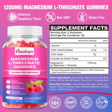Haohan Magnesium L-Threonate Gummies raspberry flavour close-up