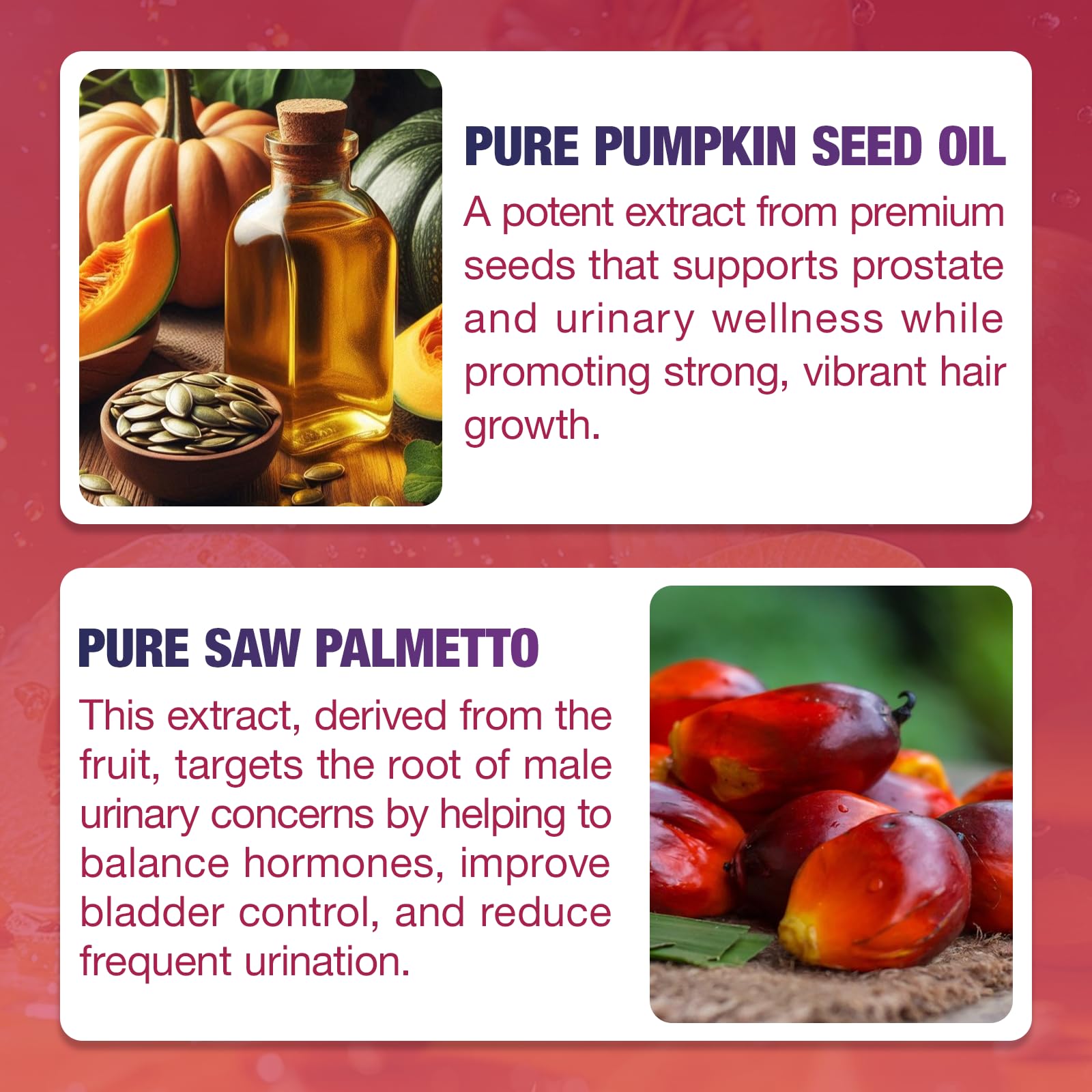 Haohan Saw Palmetto Gummies close-up of raspberry flavour