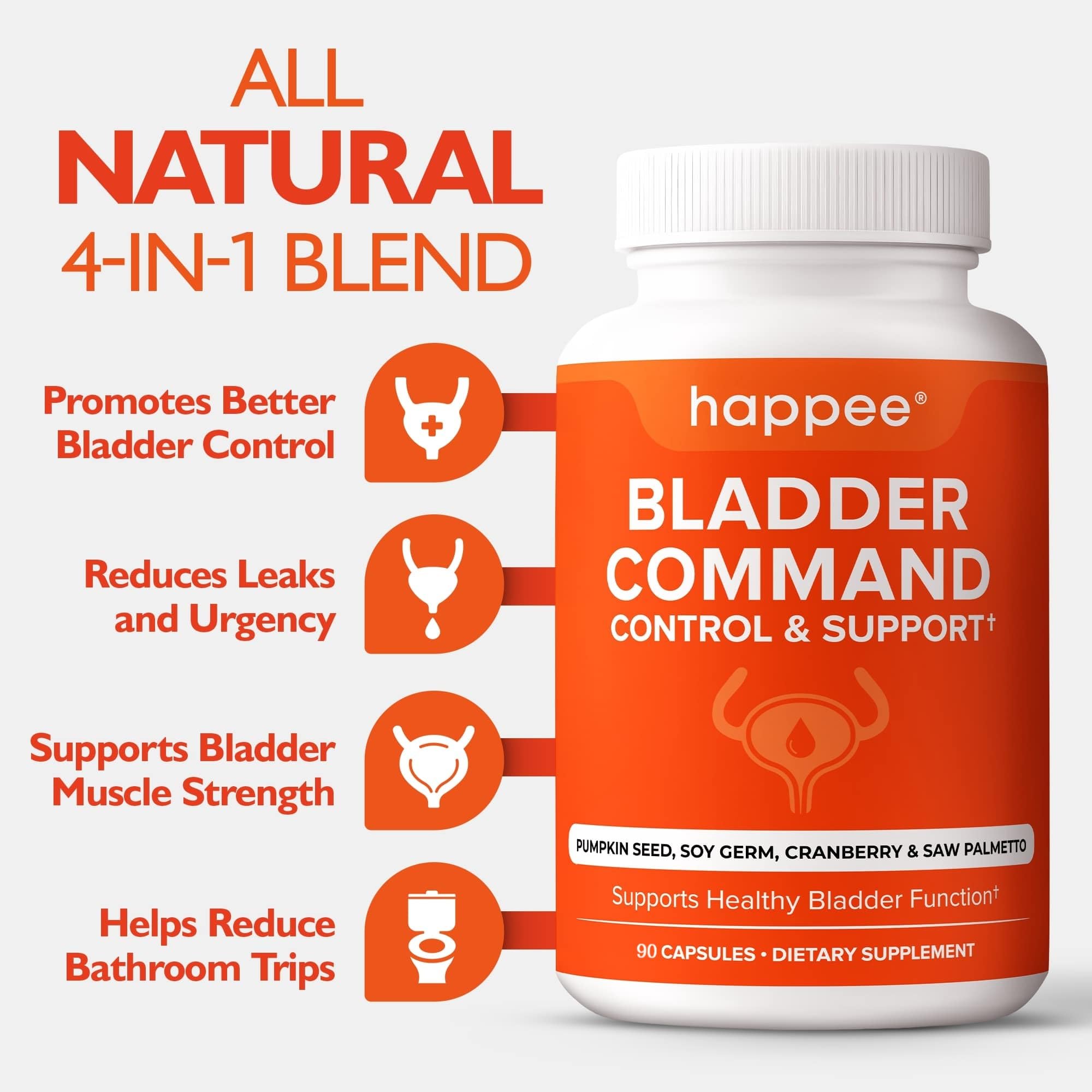 Happee Bladder Command Supplement 100g side view