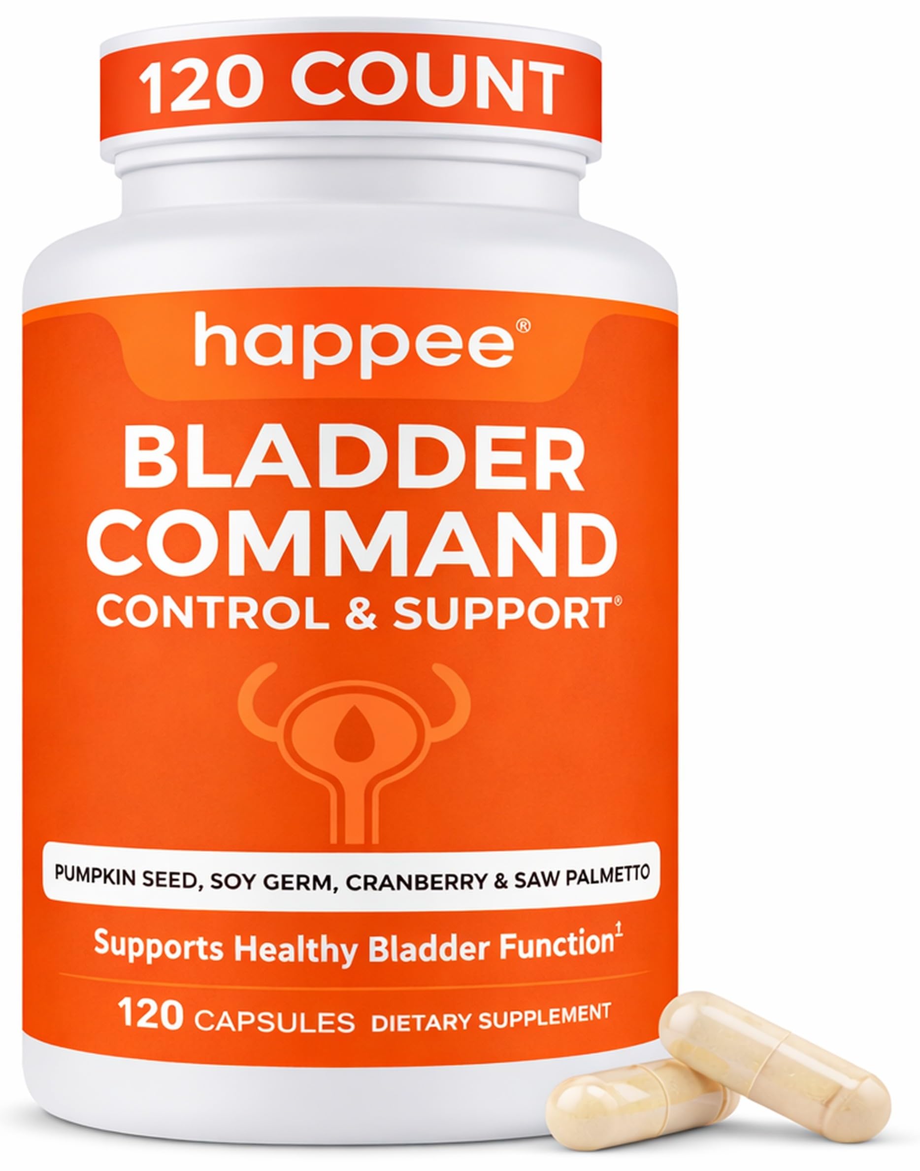 Happee Bladder Command Supplement 60 capsules front view