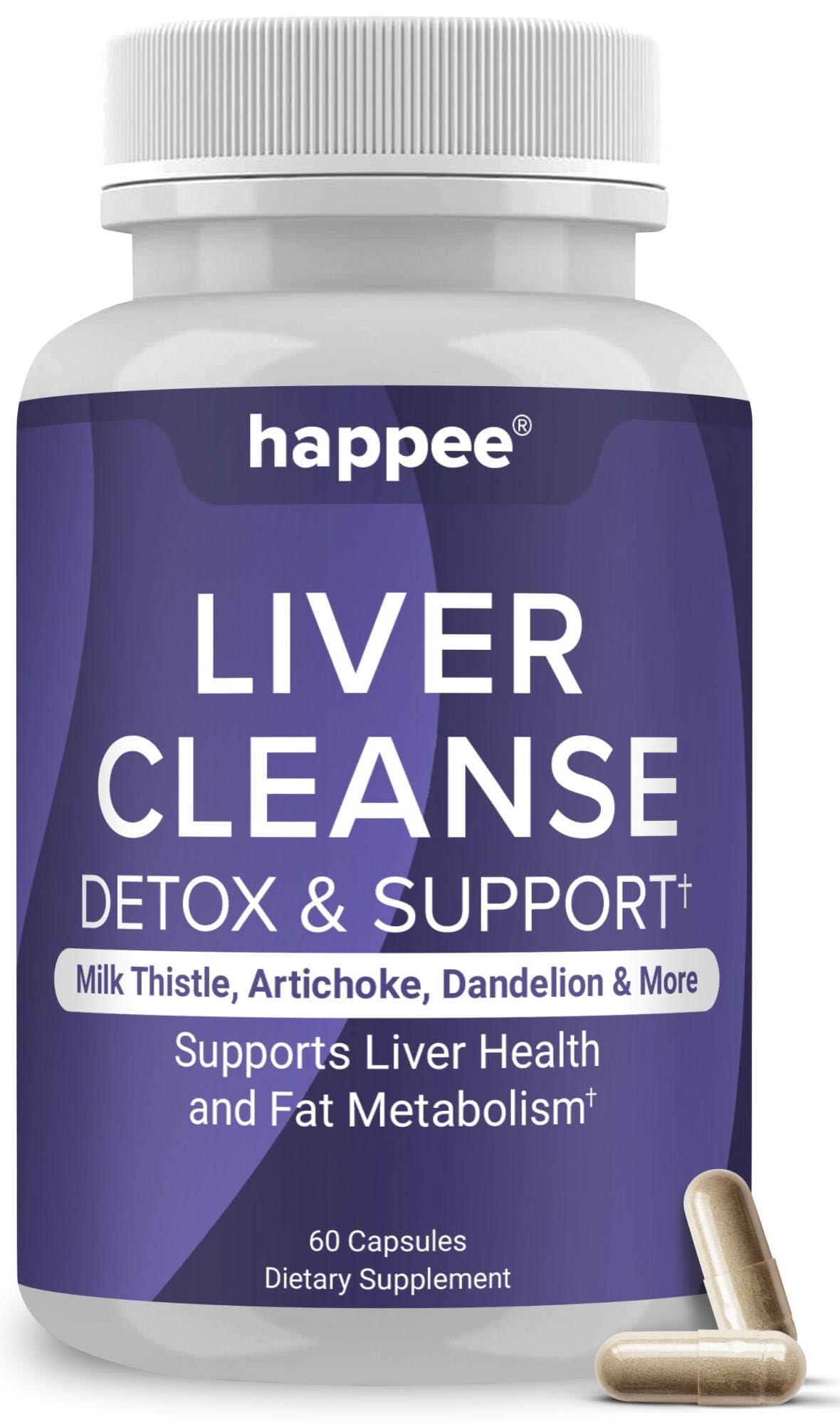 Happee Milk Thistle 21-in-1 Liver Cleanse Supplement front view