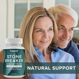 Happee Stone Breaker Chanca Piedra capsules in a lifestyle setting