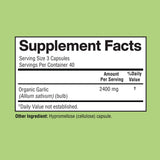 Happi Mi Nutrition Garlic Capsules back view with ingredient list