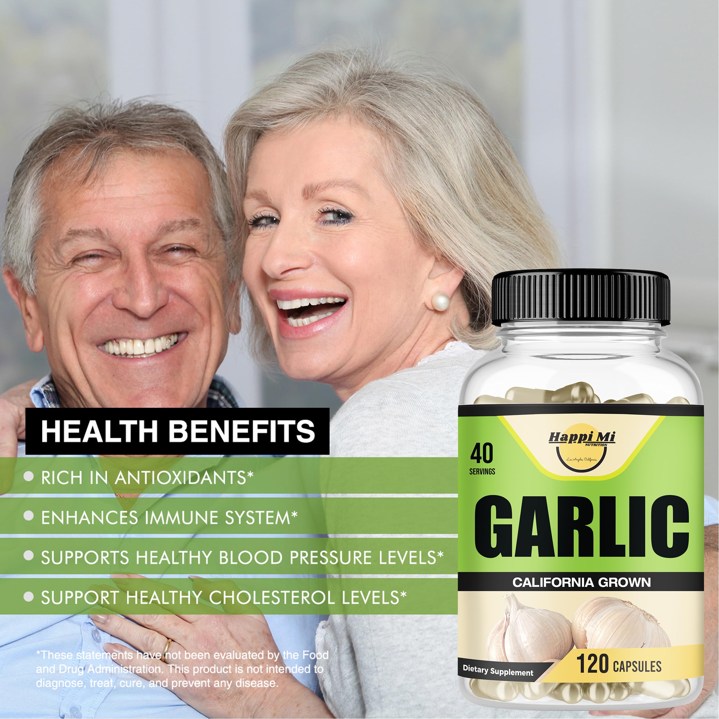 Happi Mi Nutrition Garlic Capsules in a lifestyle setting