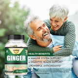 Happi Mi Nutrition Ginger Capsules back view with ingredients