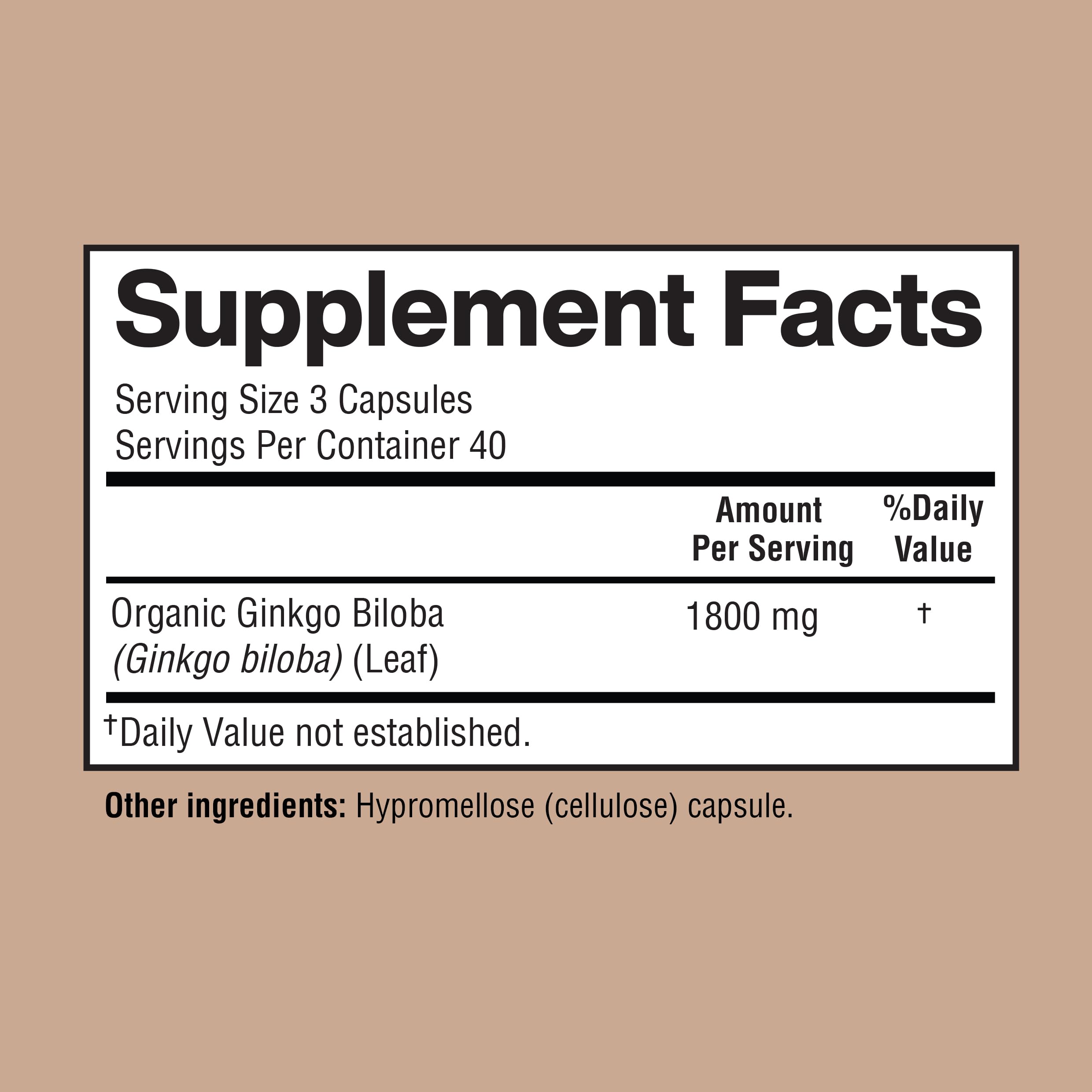 Happi Mi Nutrition Ginkgo Biloba capsules close-up