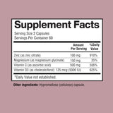 Happi Mi Nutrition Zinc Supplement 100mg Vitamin C D capsules inside bottle