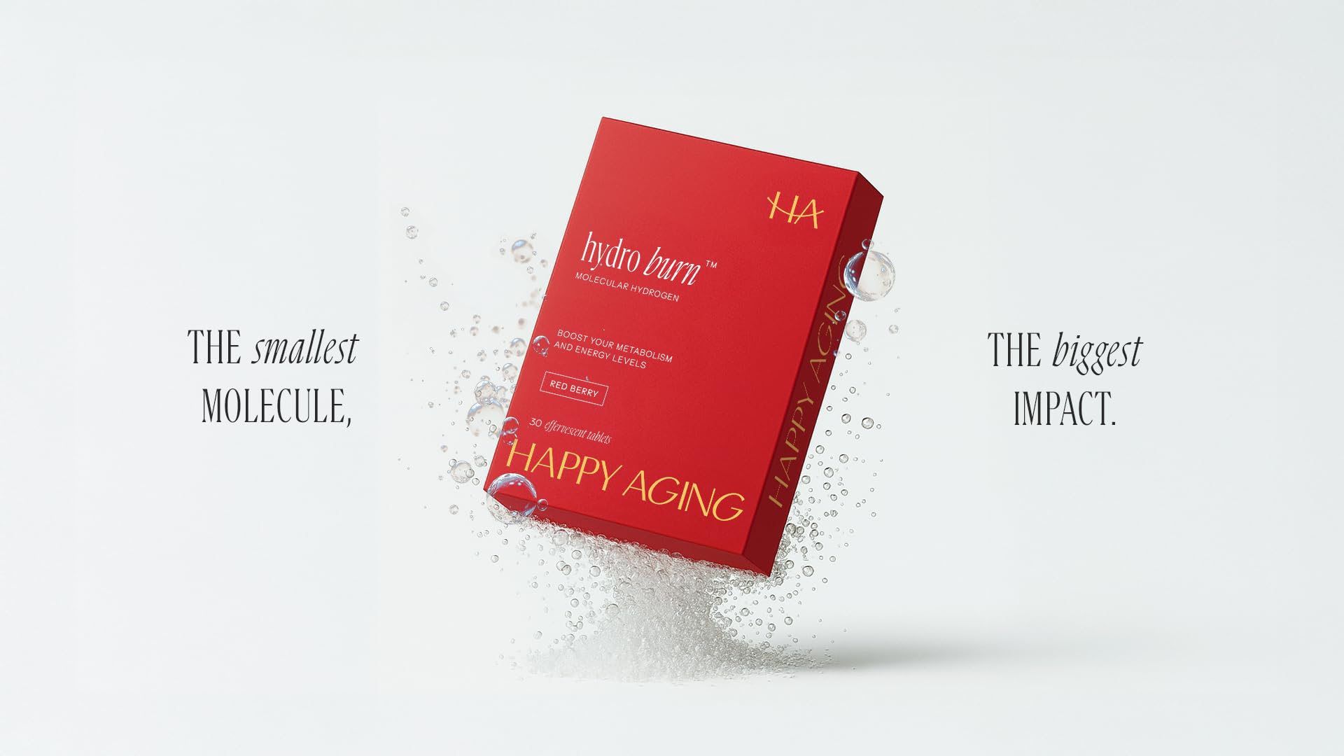 Happy Aging Effervescent Magnesium Tablets on a wooden surface