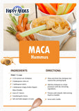 HAPPY ANDES Organic Maca Powder in a bowl with a spoon