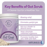 Happy Bum Co Gut Scrub packaging side view