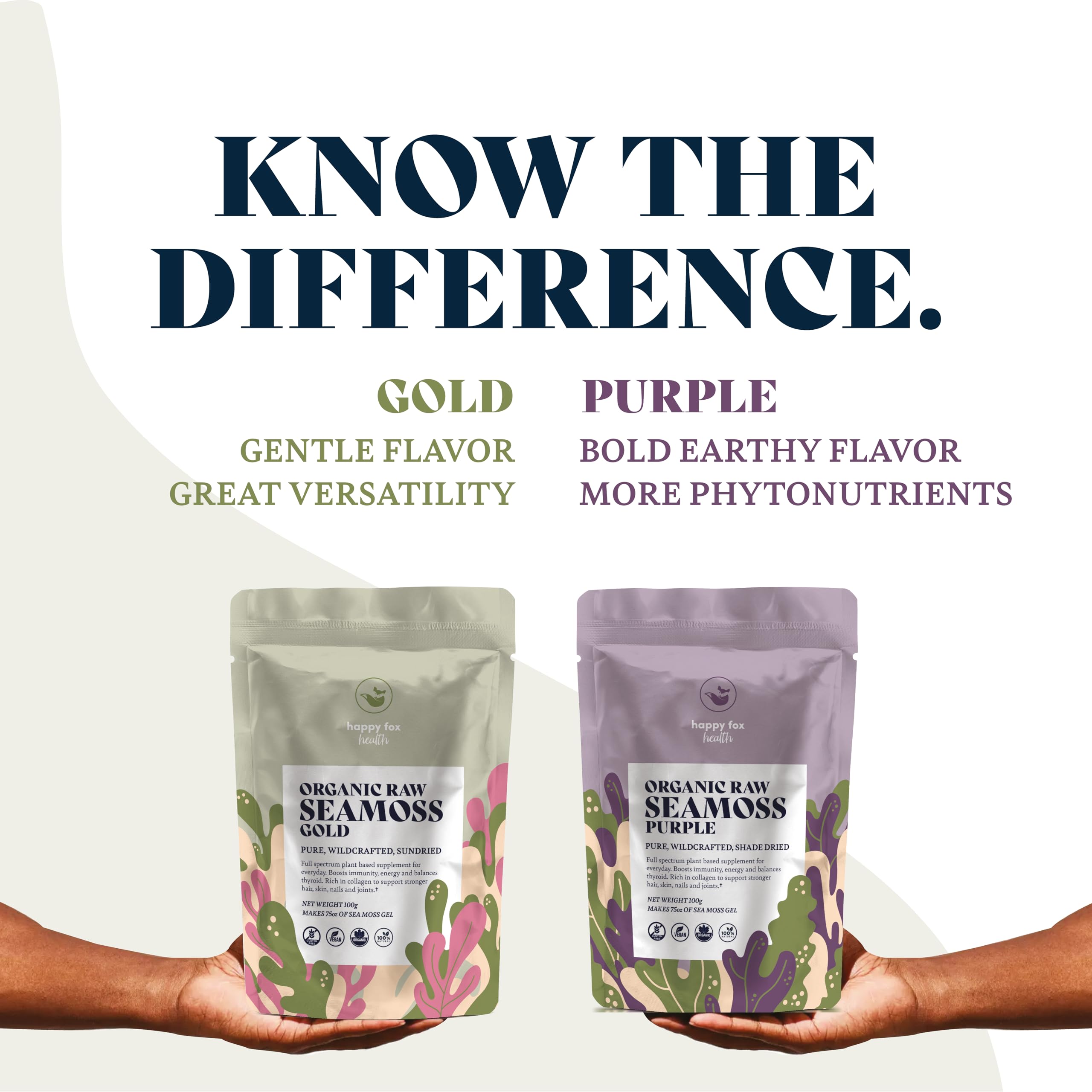 HAPPY FOX Organic Purple Sea Moss 100g preparation process