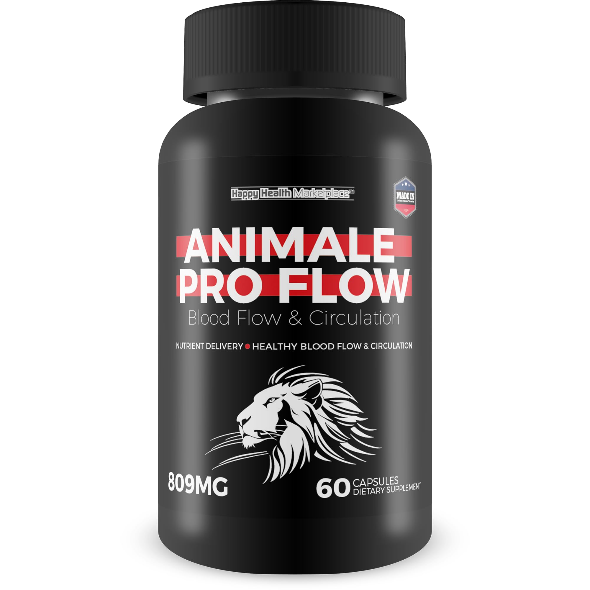 Happy Health Animale Pro Flow 60 capsules front view